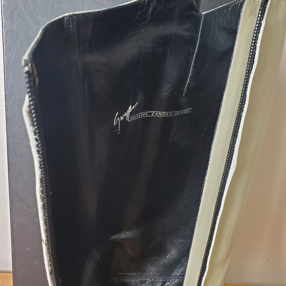 Giuseppe Zanotti Vicini Leather Victorian Boots Matching Purse Handbag 36 Mod - Picture 5 of 16